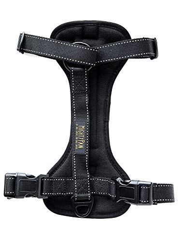 Mighty Paw Car Dog Harness, Vehicle Safety Harness with Adjustable Straps and Soft Padding, Doubles as a Standard Harness with a No Pull Front Leash Attachment