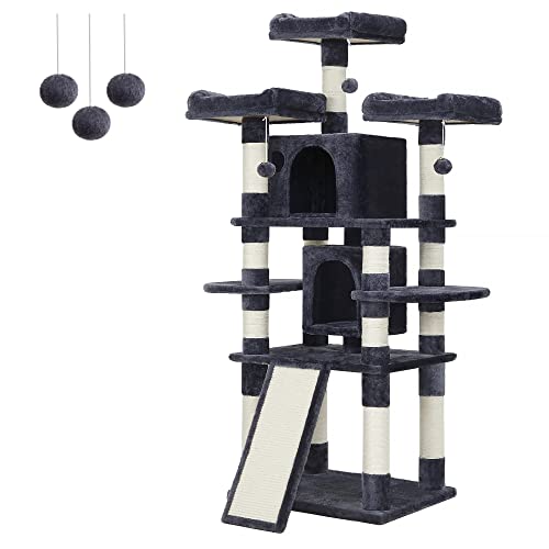 FEANDREA 67-inch Multi-Level Cat Tree for Large Cats