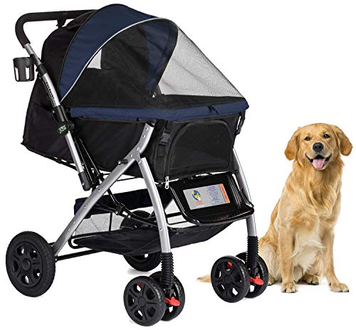 HPZ Pet Rover Premium Heavy Duty Pet Stroller Travel Carriage