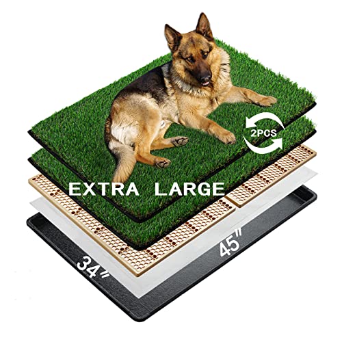 MEEXPAWS Dog Grass Pee Pads for Dogs with Tray 