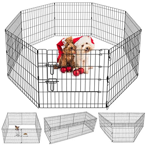 Artmalle Puppy Pet Playpen Metal Portable Dog Fence
