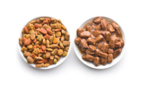 Picture of different cat food.